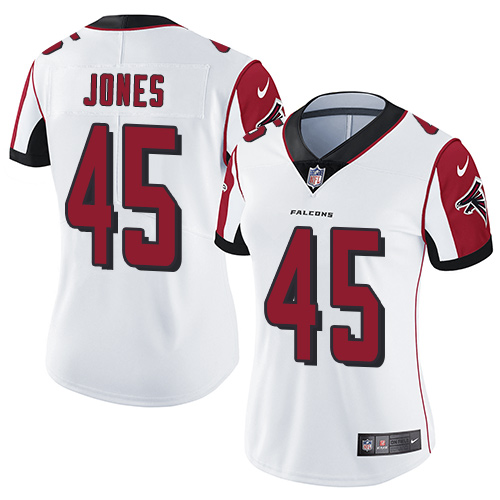 Nike Falcons #45 Deion Jones White Women's Stitched NFL Vapor Untouchable Limited Jersey - Click Image to Close